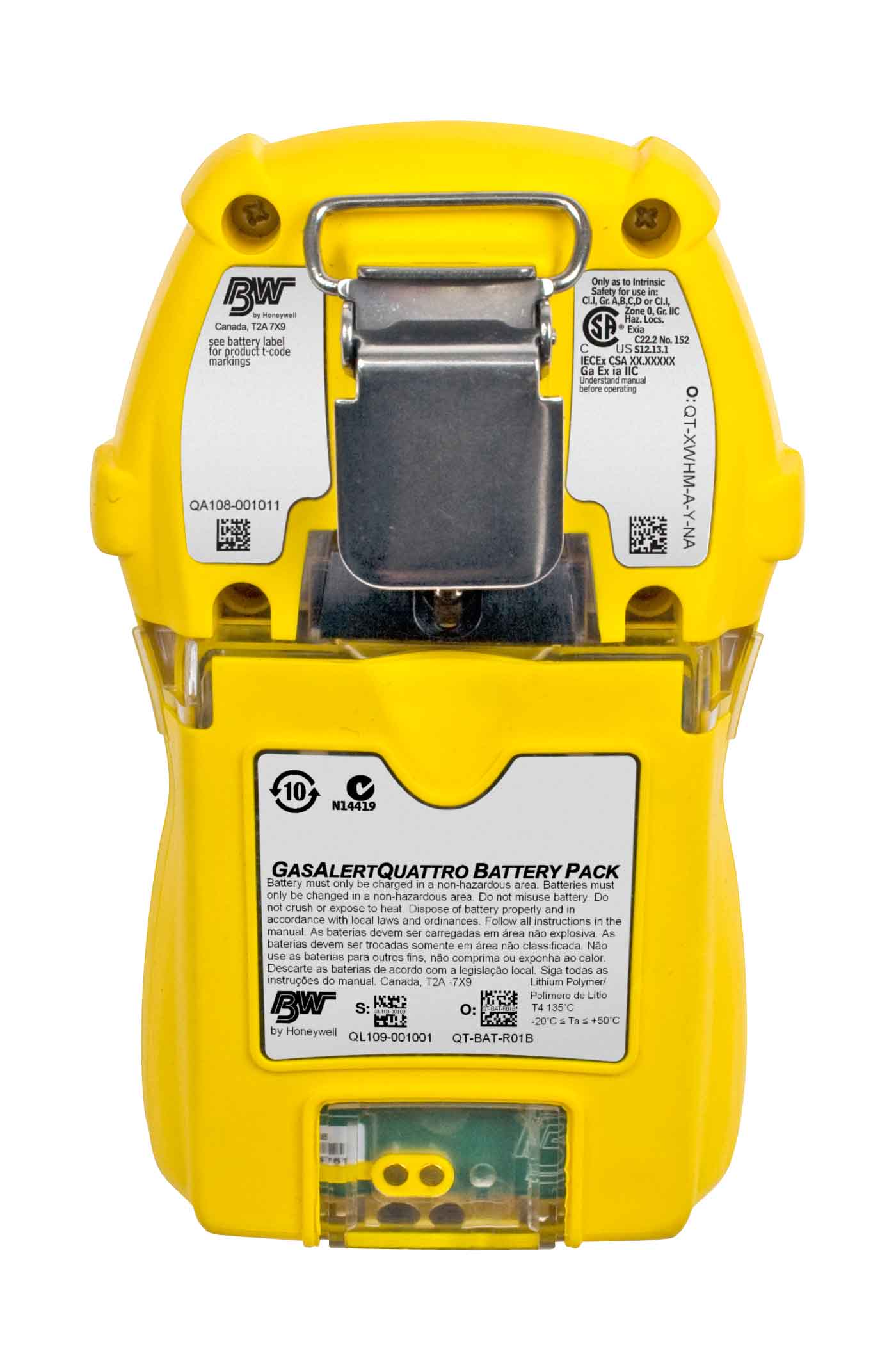 Four gas detector suitable for confined space entry GasAlertQuattro